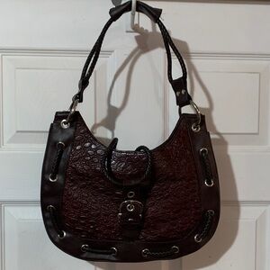 Buffalo Leather Textured Shoulder Bag